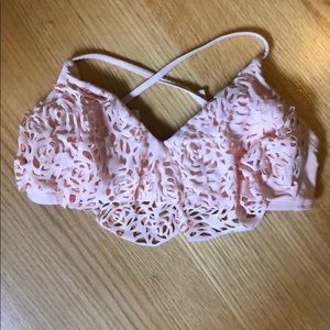 Small Xhilaration light pink crossover swimsuit